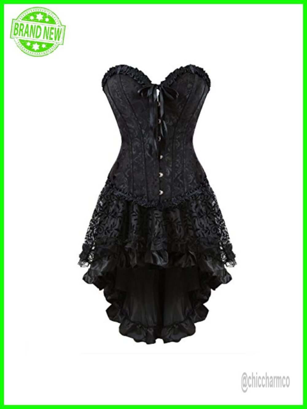 Steampunk Corset Skirt Set Gothic Halloween Renaissance Costume